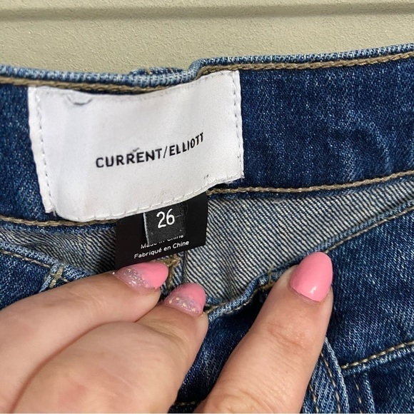 CURRENT Elliot Sz 26 The Fan Kick Crop Flare Jeans - Picture 8 of 8